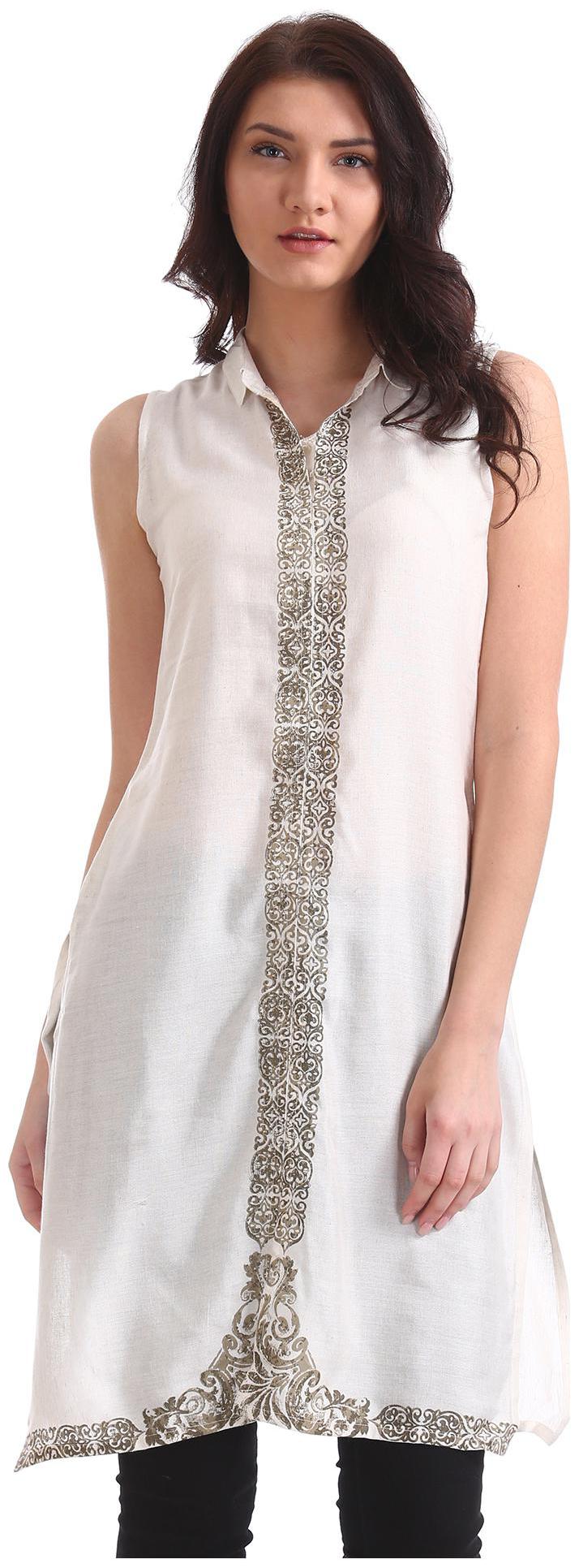 

Bronz Women Printed Regular tunic - White