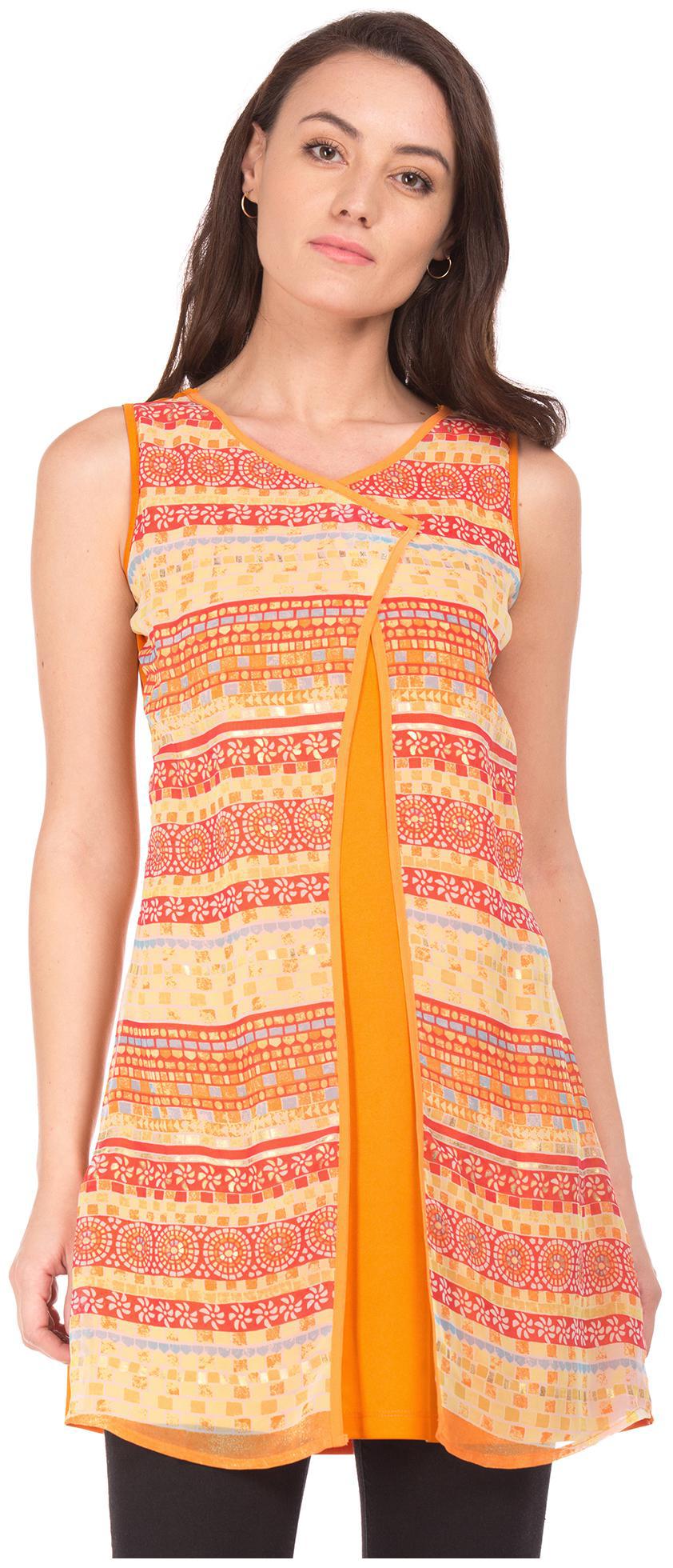 

Bronz Women Printed Regular tunic - Orange