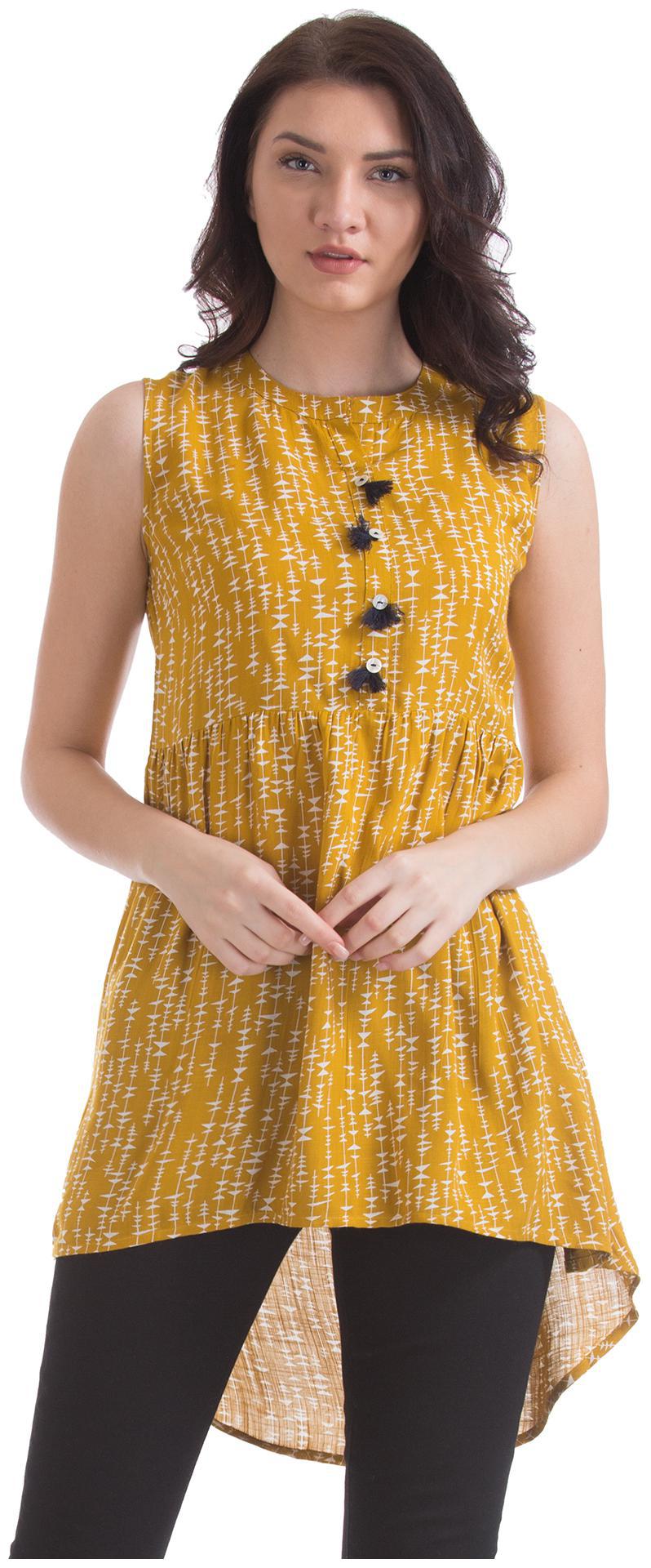 

Bronz Women Printed Regular tunic - Yellow