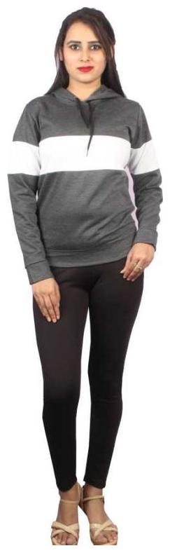 

Bufzone Women Colourblocked Sweatshirt - Grey