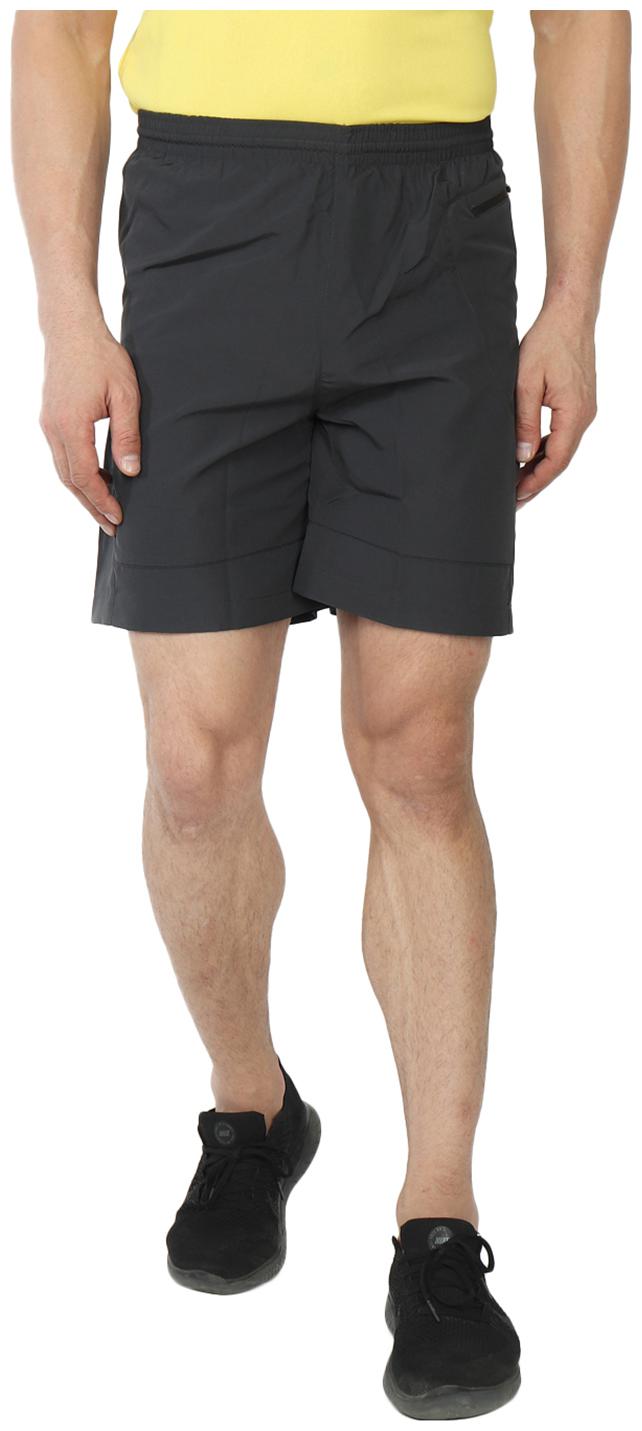 

Built Natural 100 Polyester Men Training Shorts with one rubber zipper pocket