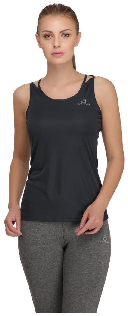 

BUILT NATURAL Women Solid Sports T-Shirt - Navy