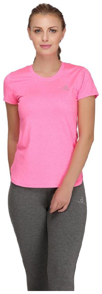 

BUILT NATURAL Women Solid Sports T-Shirt - Pink