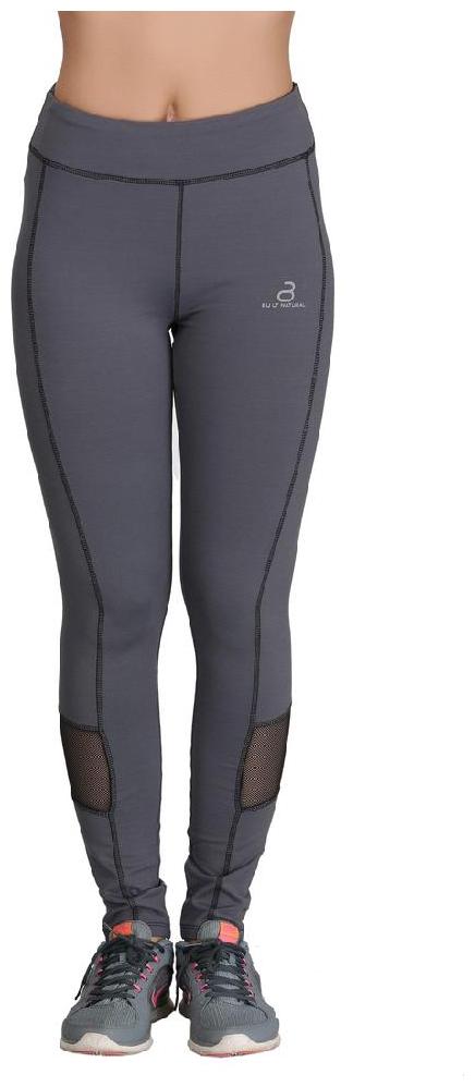 

Built Natural 64 Nylon 22 Polyester 12 Elastane Women Leggings with mesh at side seam