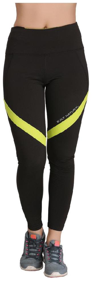 

Built Natural 94 Polyester 6 Elastane Women High Waist Leggings zipper at back