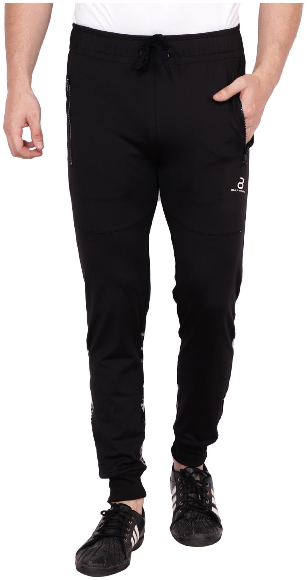 

Built Natural Polyester Lightweight Training or Gym Men Joggers - Black