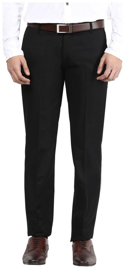 

BUKKL Men Solid Slim Fit Formal Trouser - Black