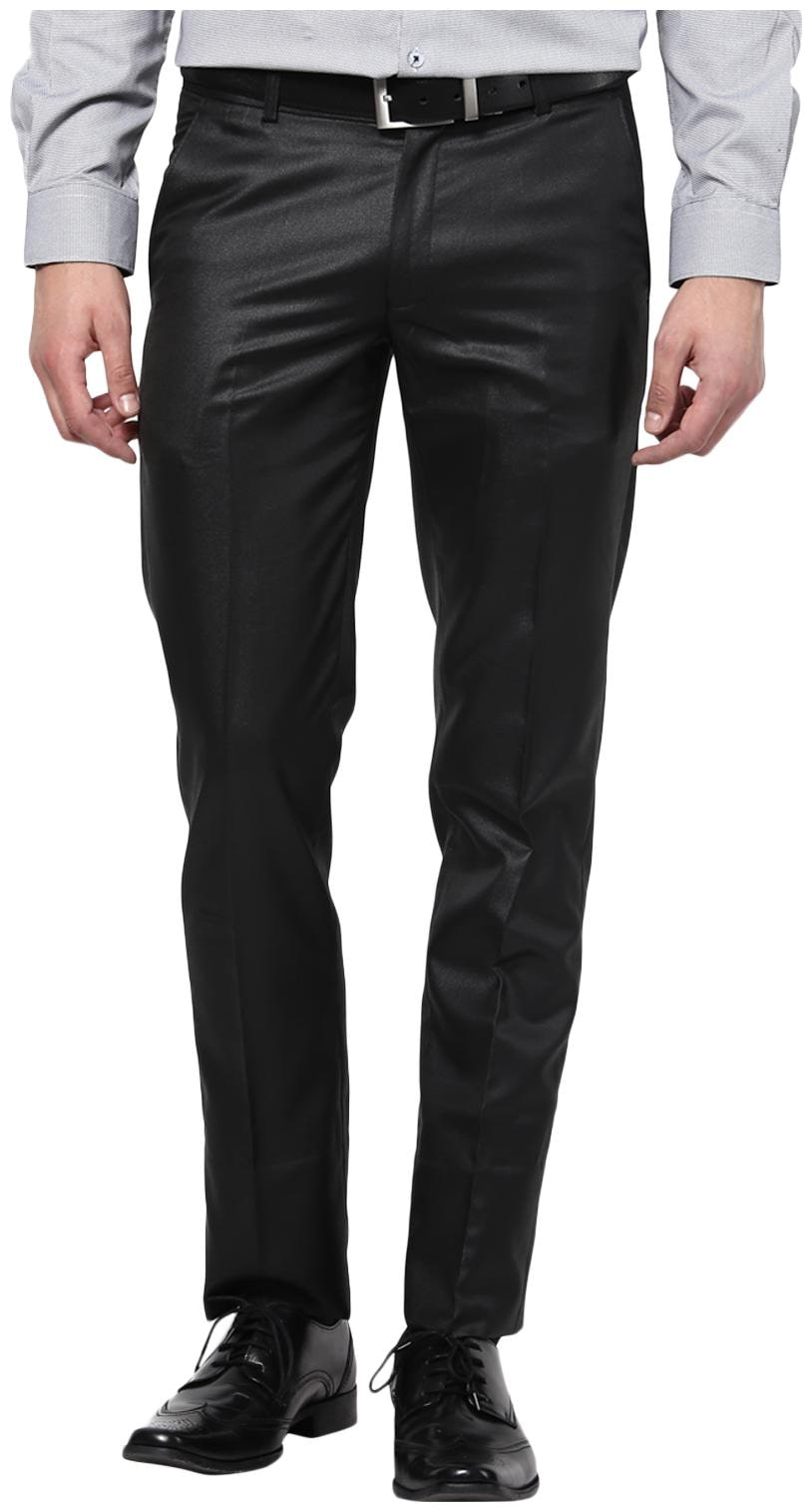 

BUKKL Men Solid Slim Fit Formal Trouser - Black