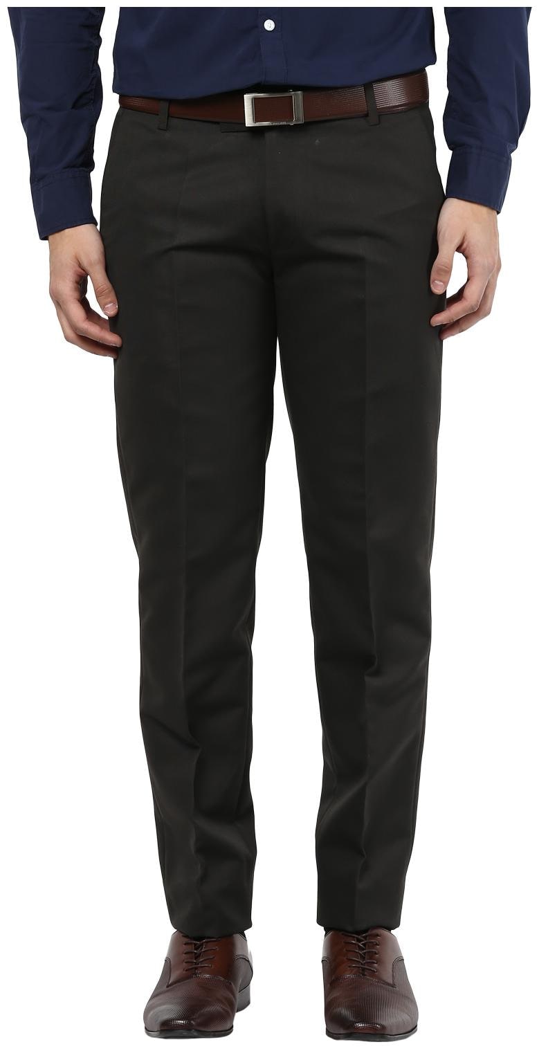 

BUKKL Men Solid Slim Fit Formal Trouser - Black
