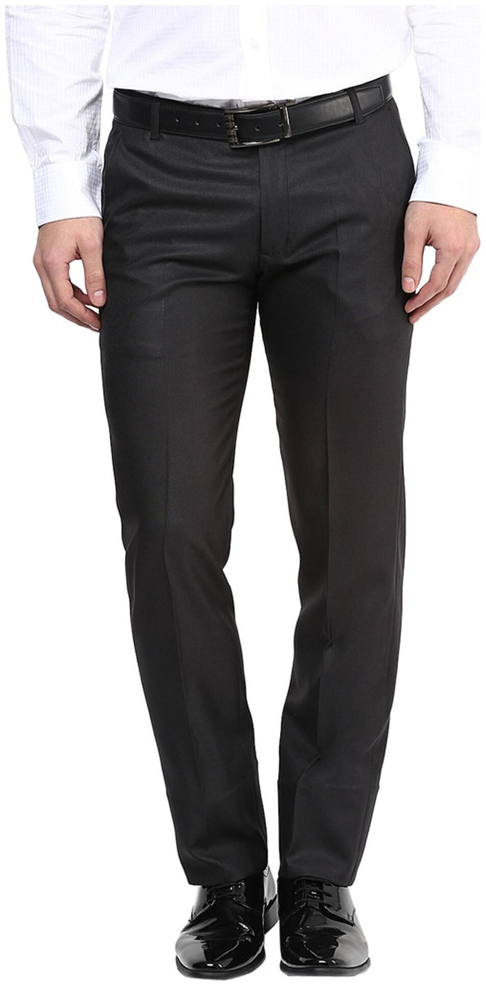 

BUKKL Men Solid Slim Fit Formal Trouser - Black