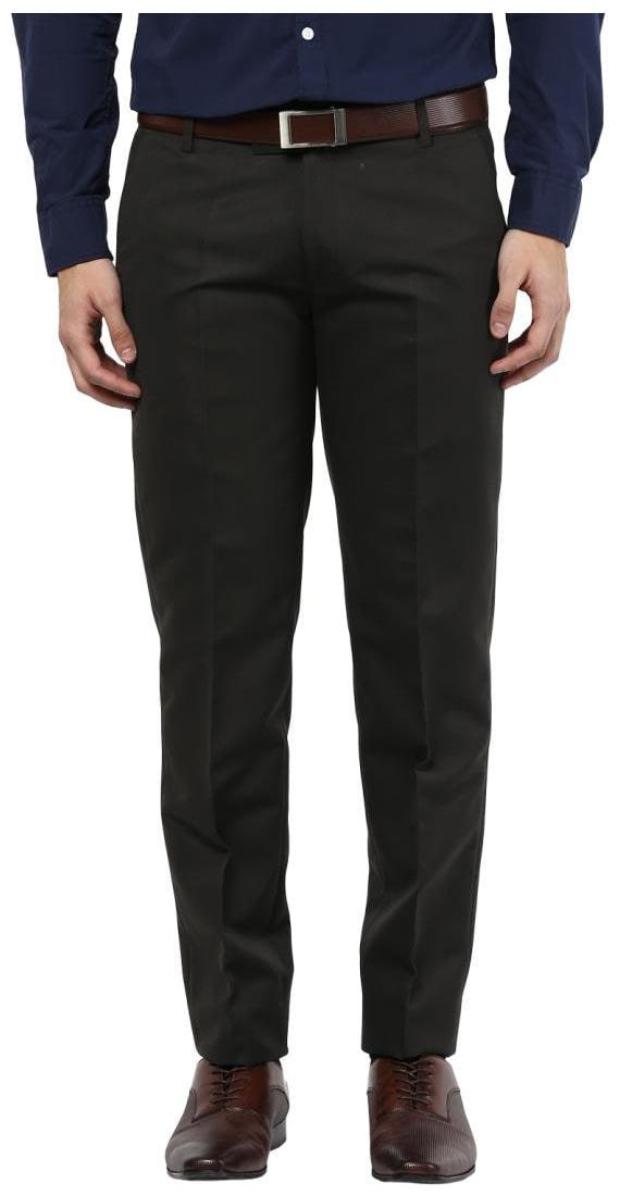 

BUKKL Men Solid Slim Fit Formal Trouser - Blue