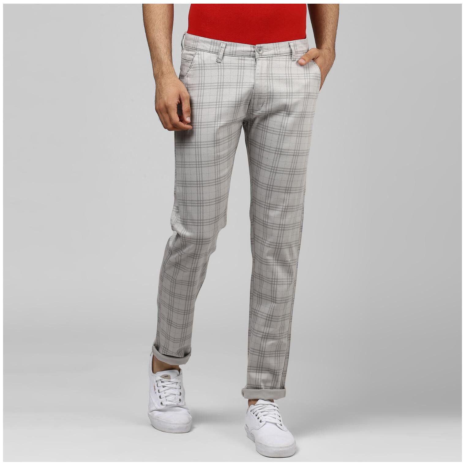 

BUKKL Men Multi Checked Tapered fit Chinos