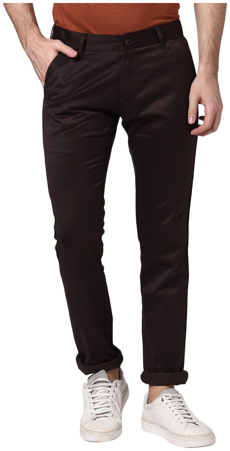 

BUKKL Men Brown Solid Slim fit Chinos