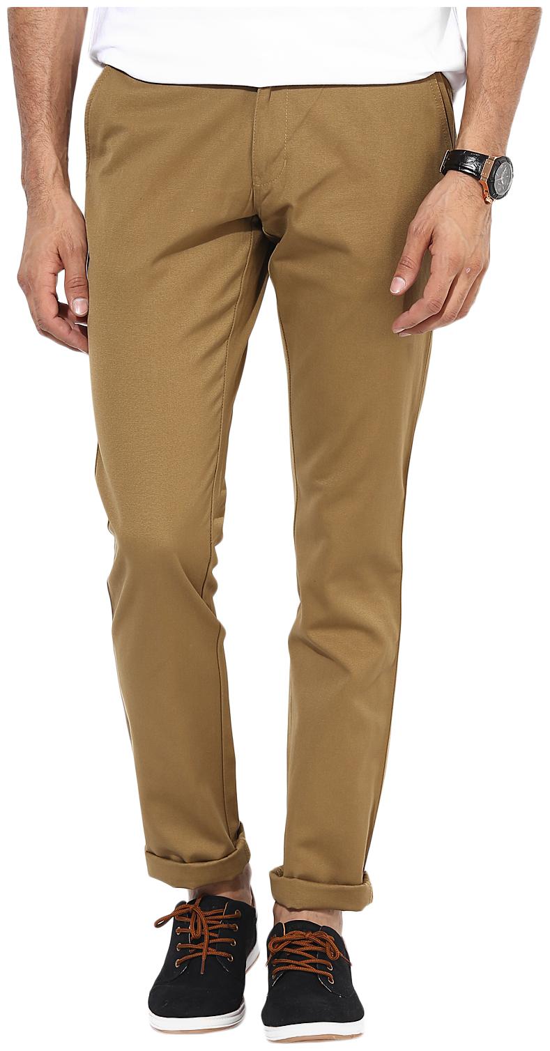 

BUKKL Men Beige Textured Slim fit Chinos
