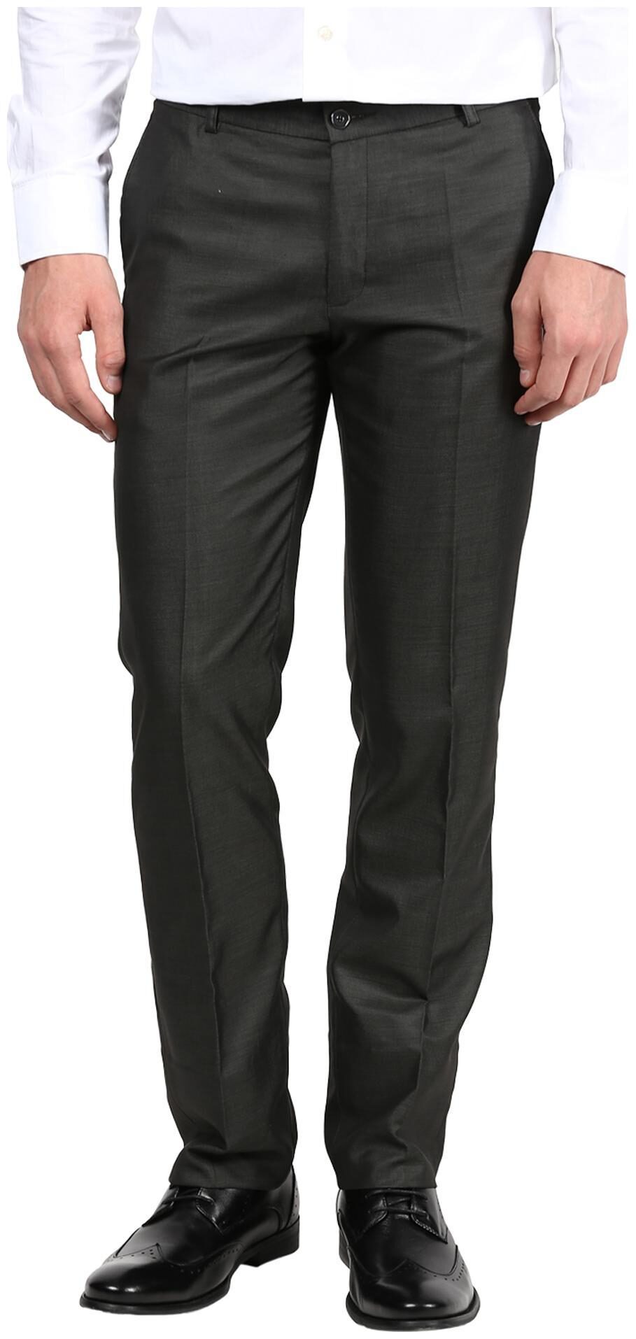 

BUKKL Men Solid Slim Fit Formal Trouser - Green
