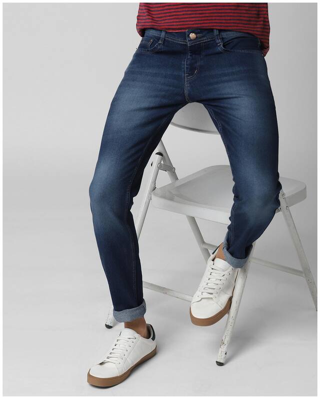 BUKKL Men Blue Slim Fit Jeans