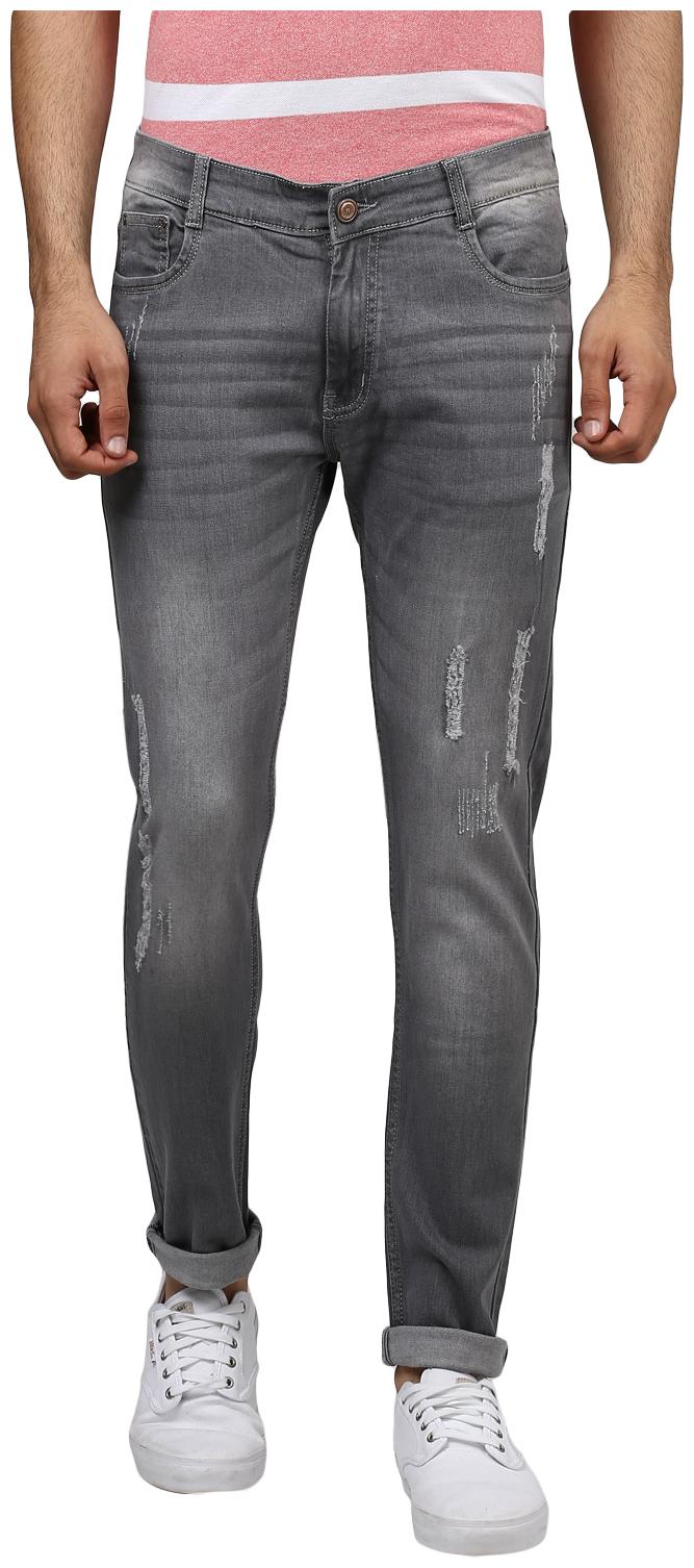 

BUKKL Men Grey Slim Fit Jeans