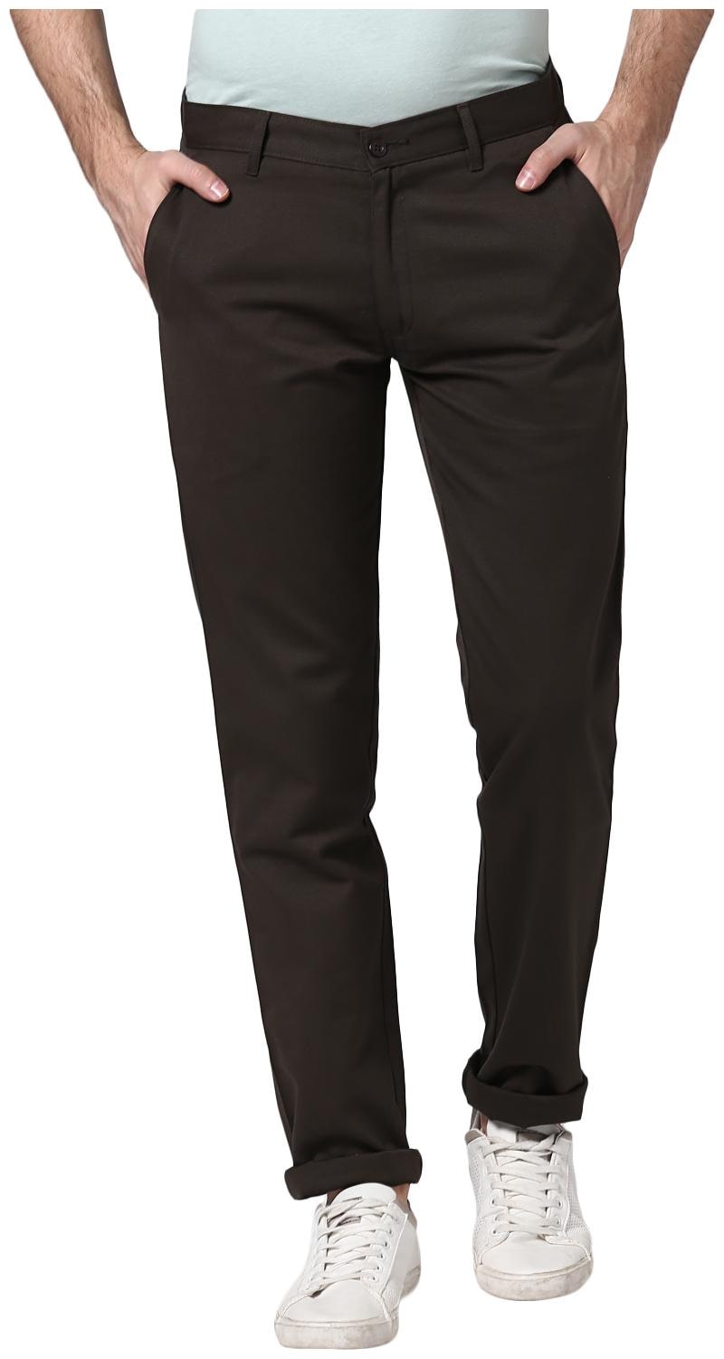 

BUKKL Men Olive Solid Slim fit Chinos