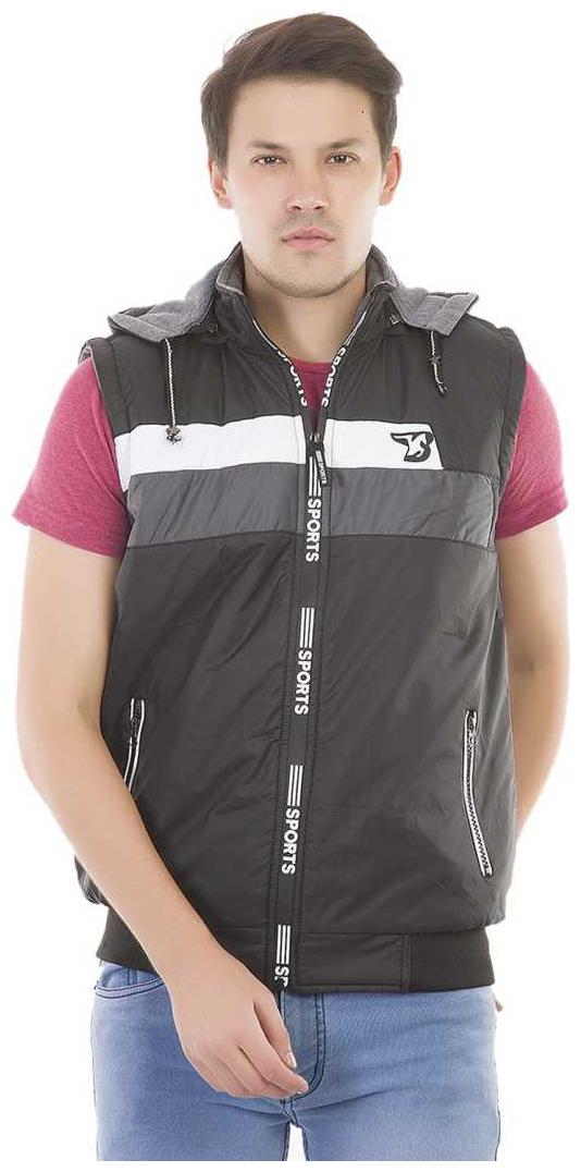 

BURDY FANCY SLEEVELES SOLID MEN S JACKET