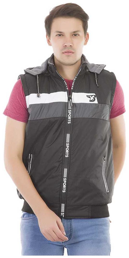 

BURDY FANCY SLEEVELES SOLID MEN S JACKET