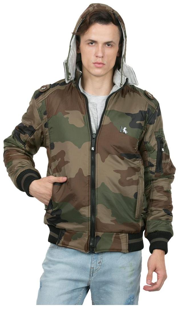 

BURDY FULL SLEEVE SOLID MEN S ARMY JACKET