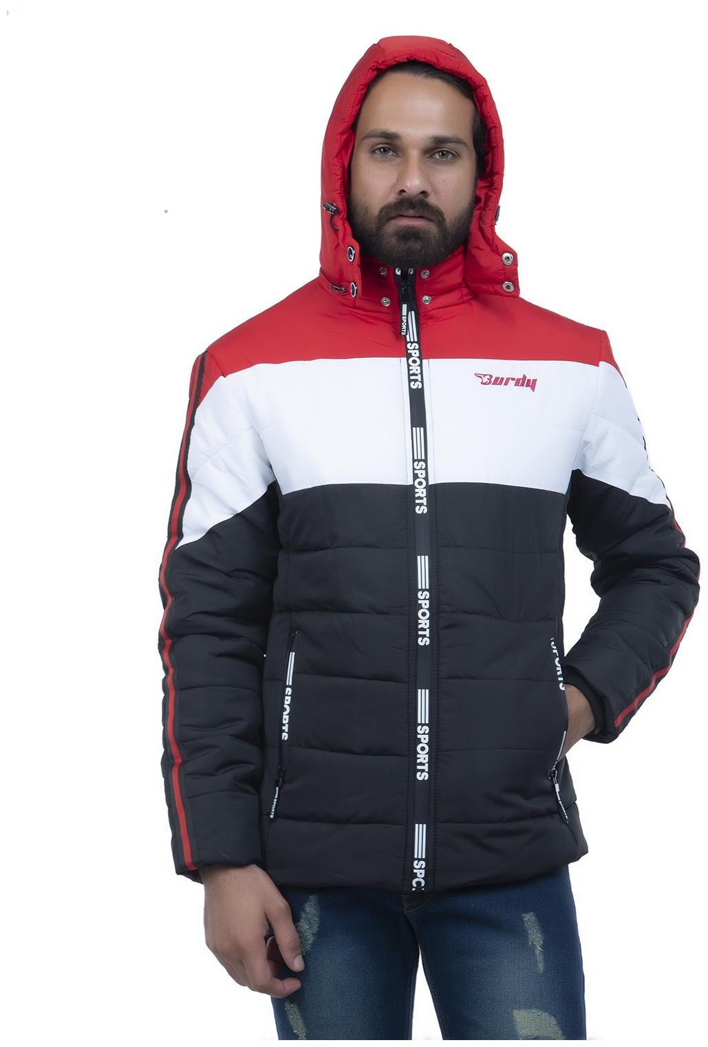 

Burdy Men Polyester Bomber Jacket Multi