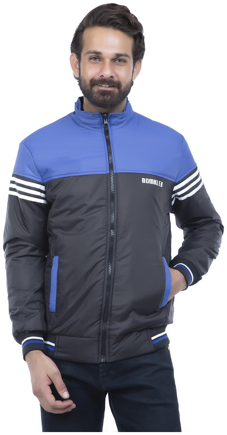 

Burdy Men Polyester Bomber Jacket Black Pink