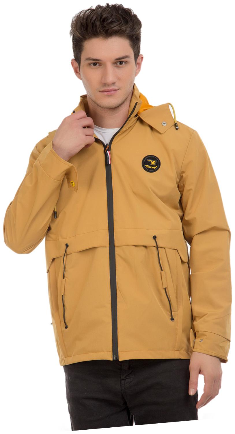 

Burdy Men Yellow Solid Biker jacket