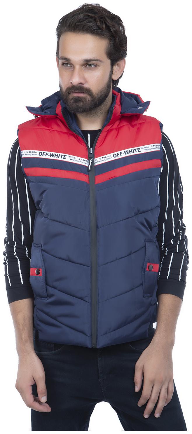 

Burdy sleeveles solid men fancy jacket -Blue