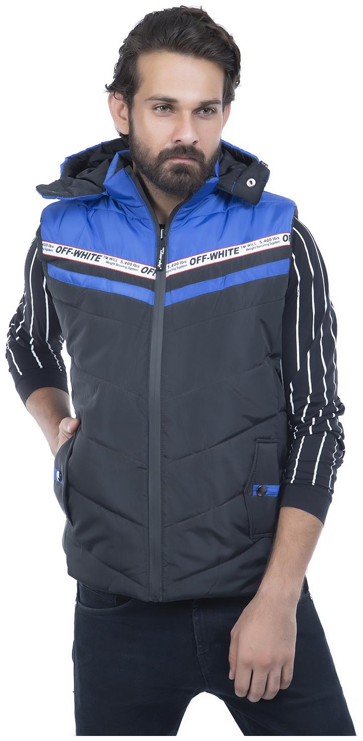 

Burdy sleeveles solid men fancy jacket -Black