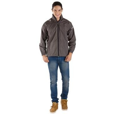 

BURDY Men Grey Solid Biker jacket