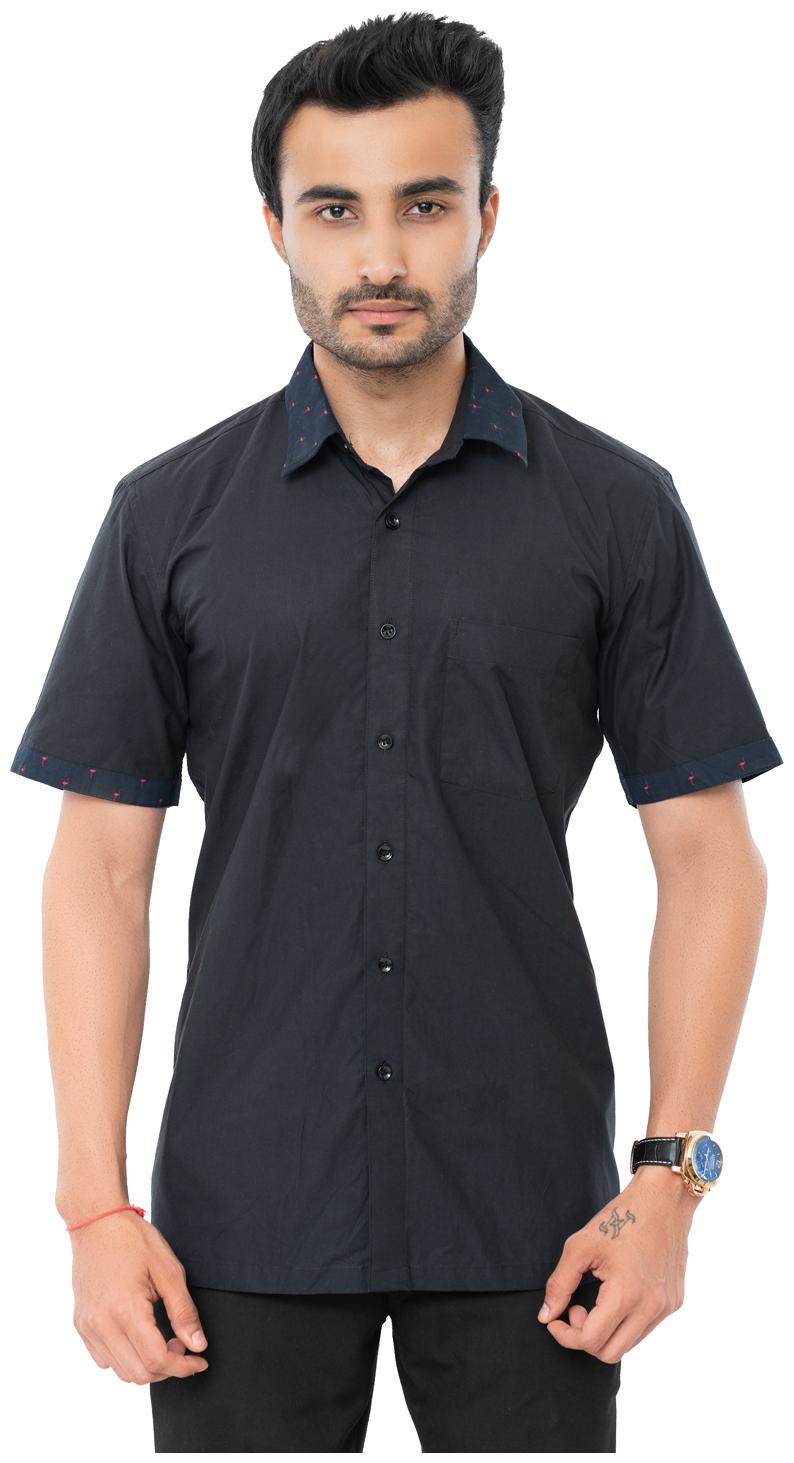 

Bureture Men Regular fit Formal Shirt - Black