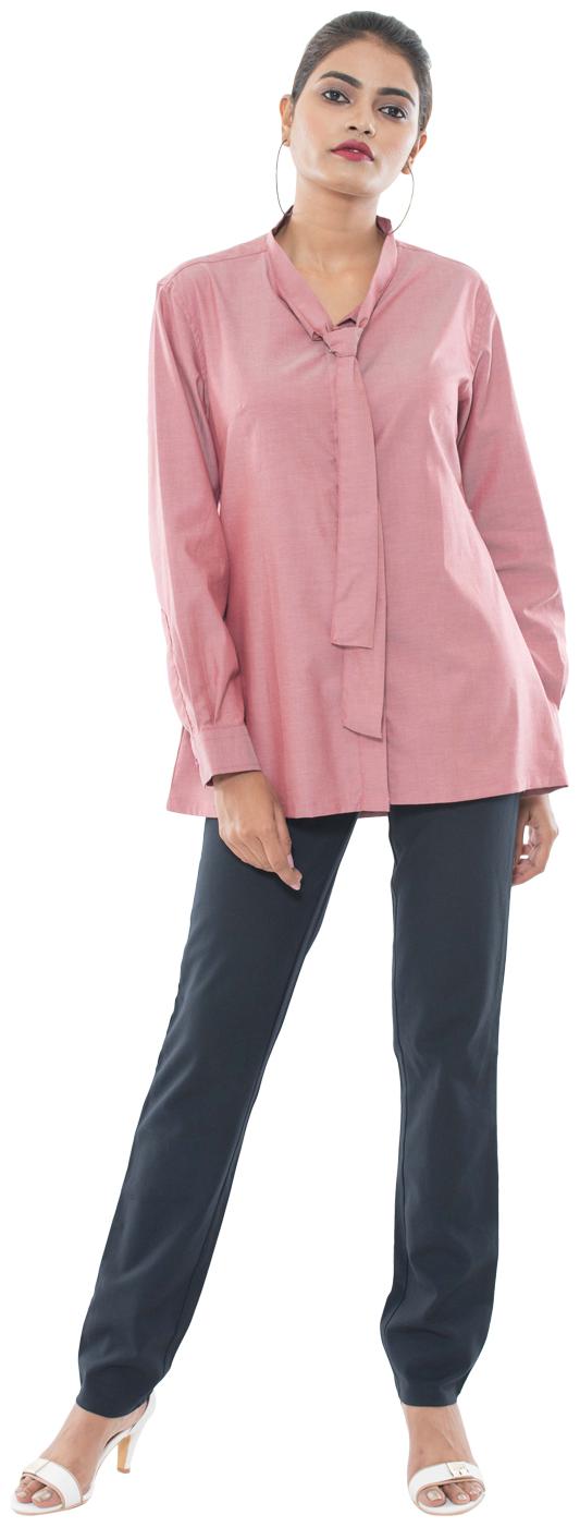 

Bureture Women Pink Solid Regular Fit Shirt