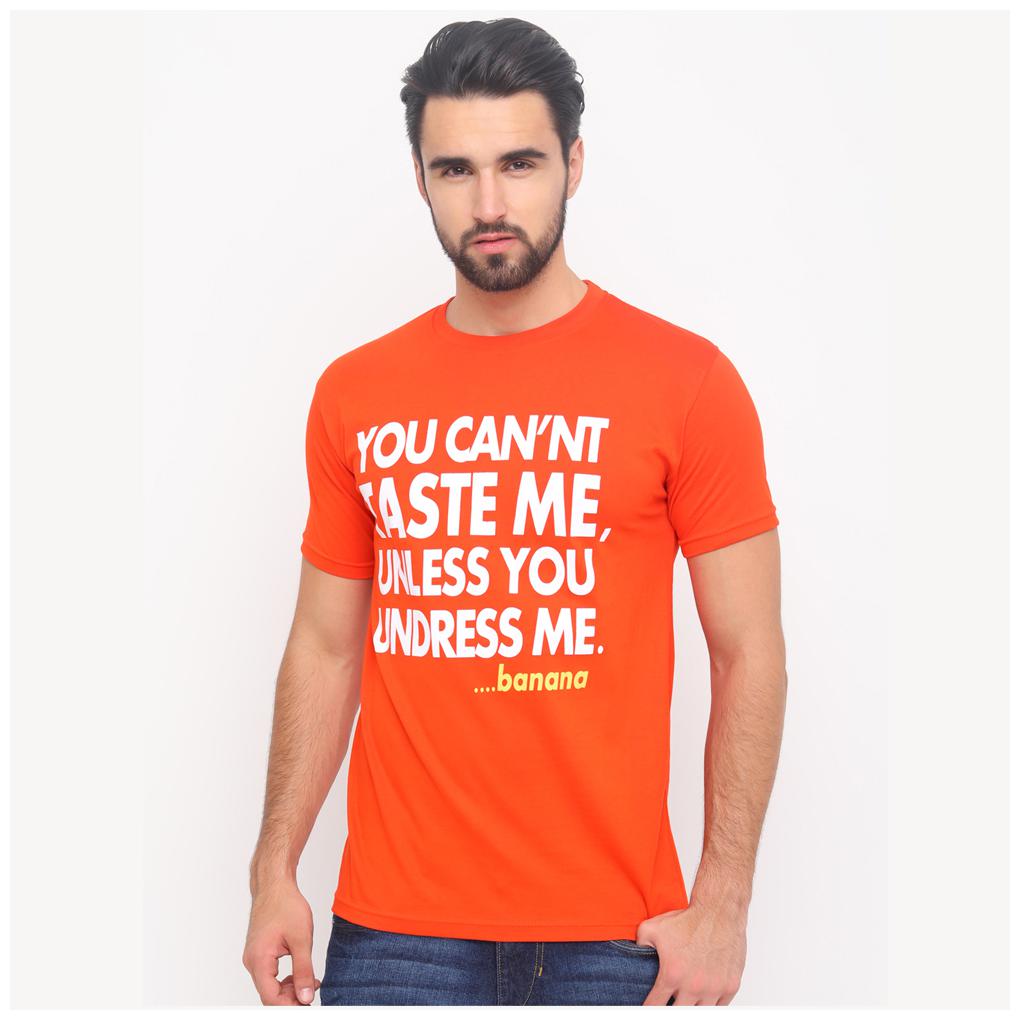 

Bushirt com Men Orange Regular fit Cotton Round neck T-Shirt - Pack Of 1