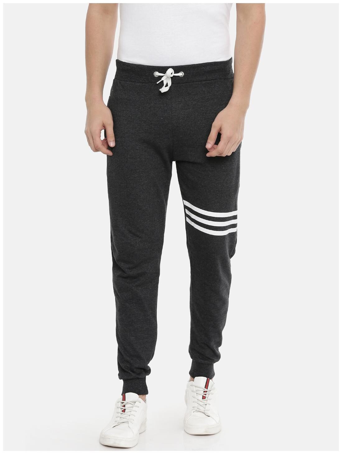 

Bushirt com Men Grey Solid Slim fit Joggers