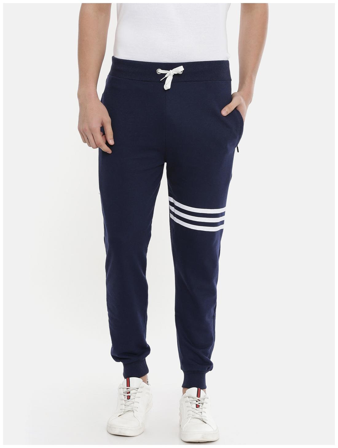

Bushirt com Men Navy blue Solid Slim fit Joggers
