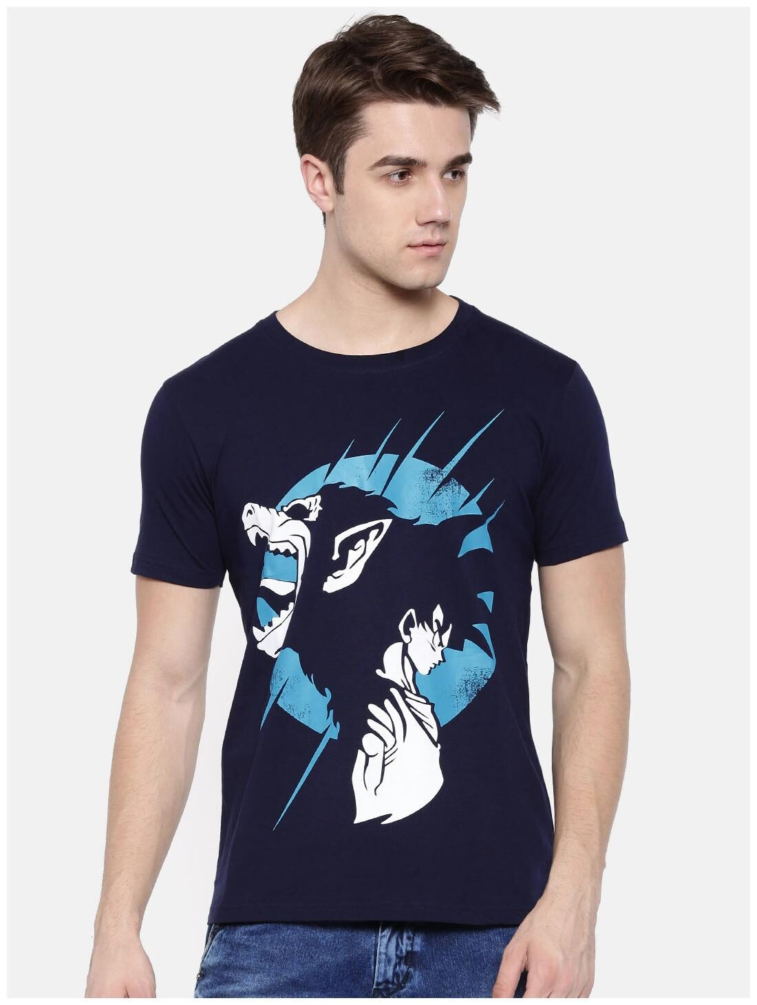 

Bushirt com Men Navy blue Regular fit Cotton Round neck T-Shirt - Pack Of 1