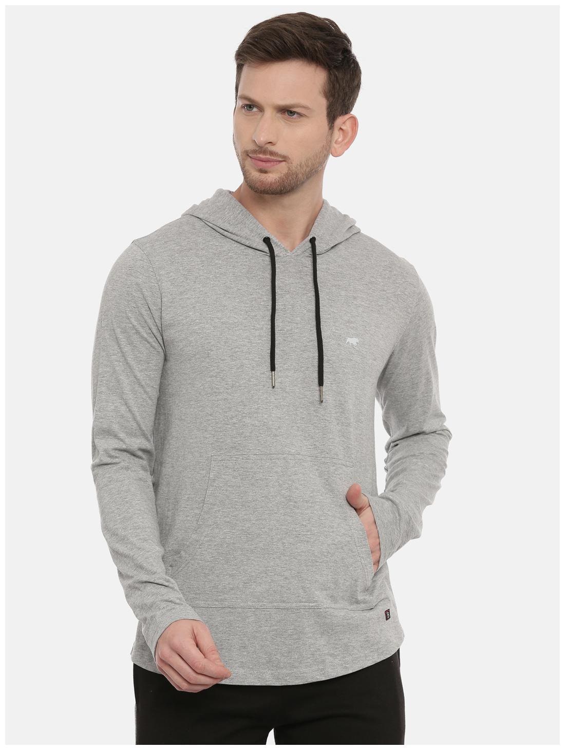 

Bushirt com Men Grey Regular fit Cotton Hood T-Shirt - Pack Of 1