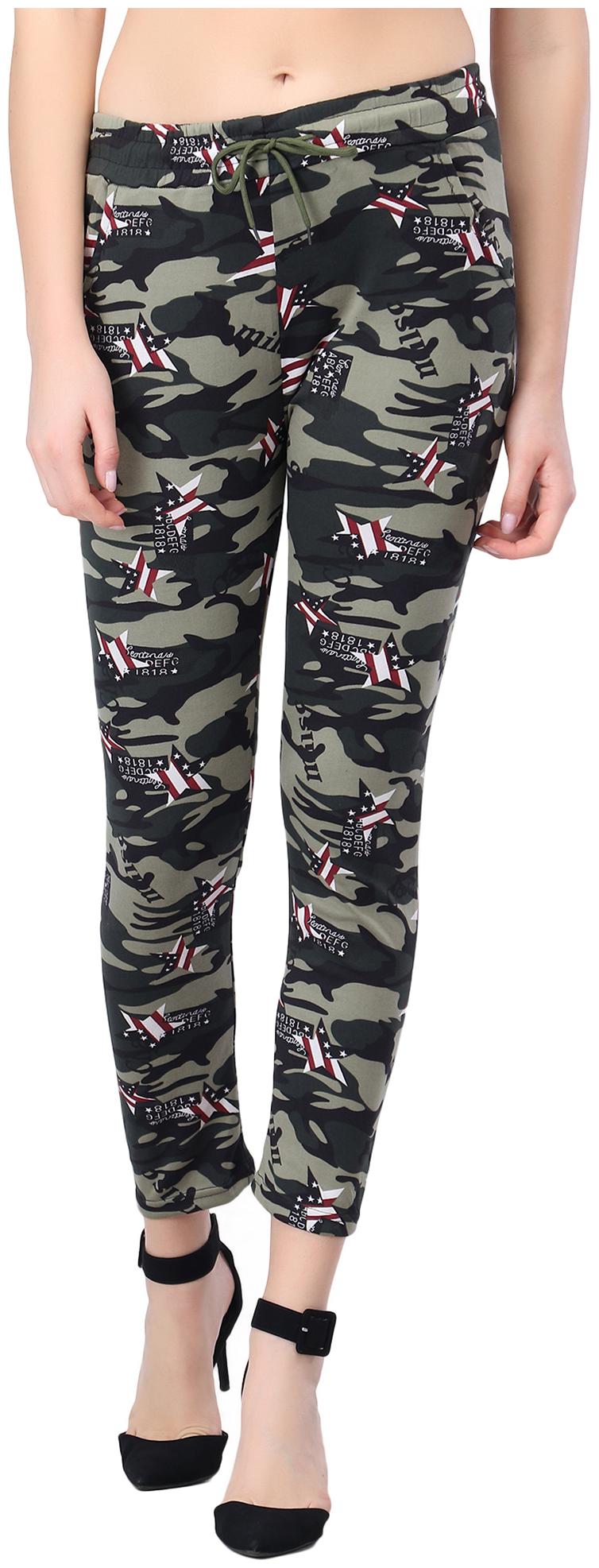 

BuyNewTrend Cotton Blend Printed Multi Color Track Pants For Women