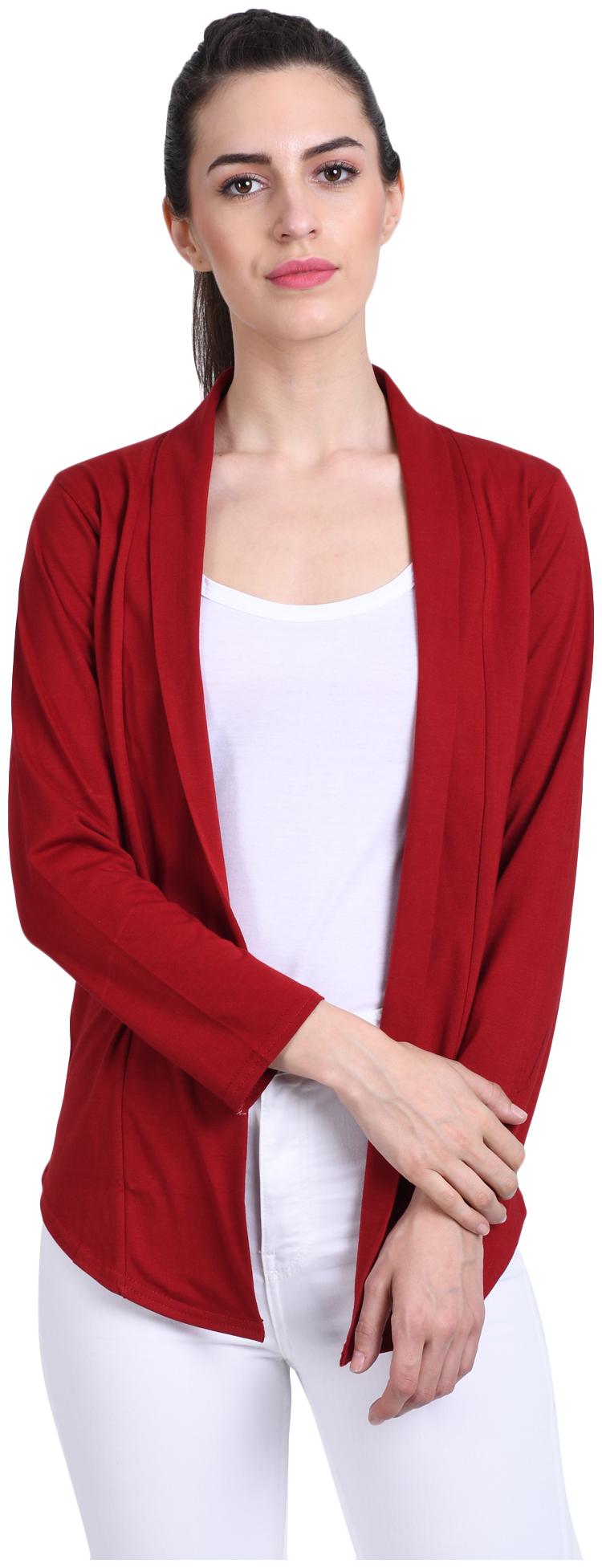 

BuyNewTrend Women Shrug - Maroon