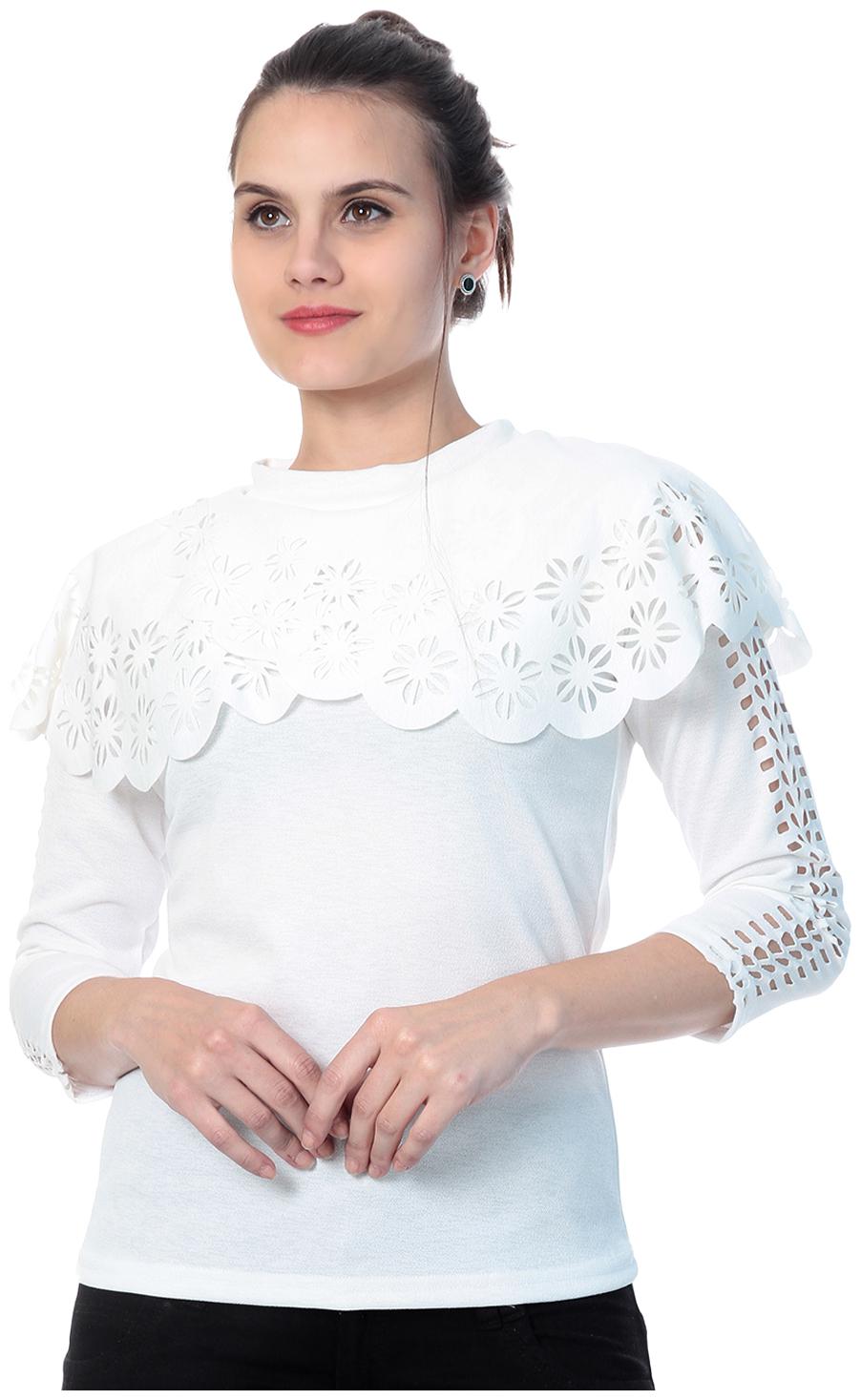 

BuyNewTrend Women Solid Regular top - White