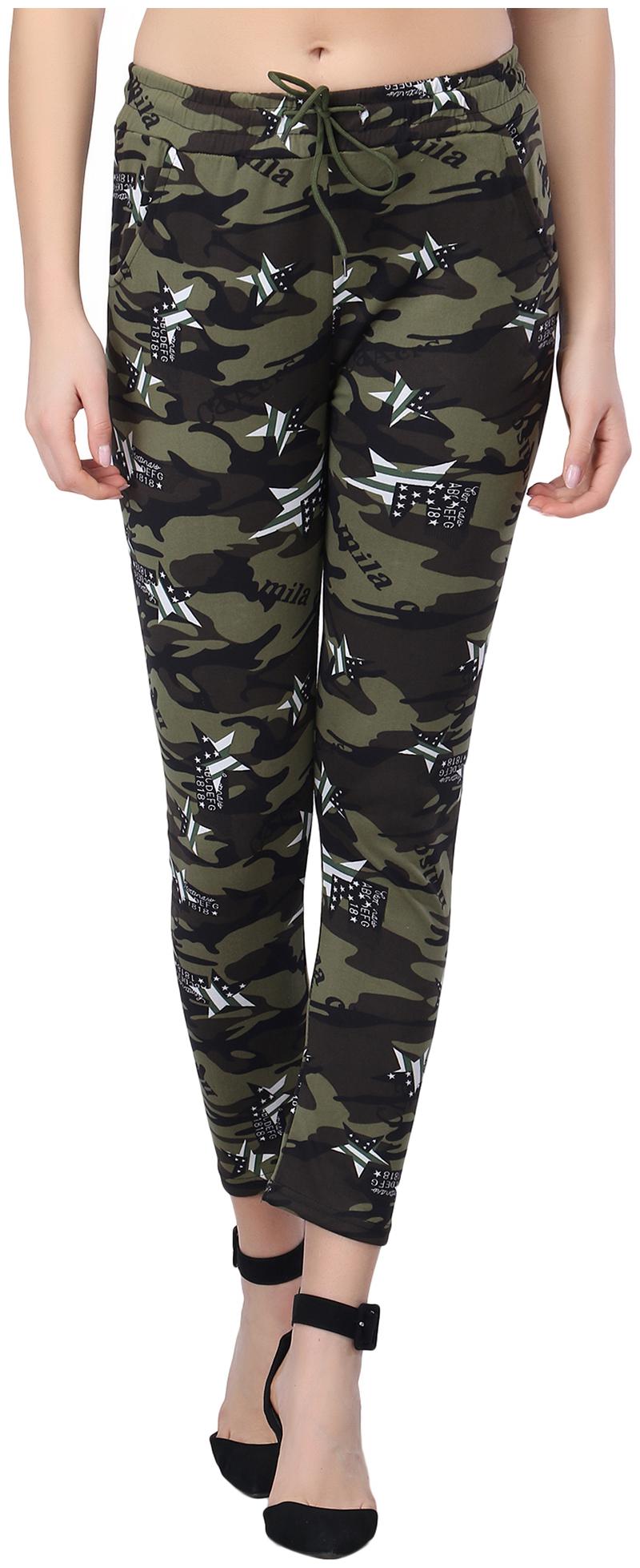 

BuyNewTrend Cotton Blend Printed Multi Color Track Pants For Women