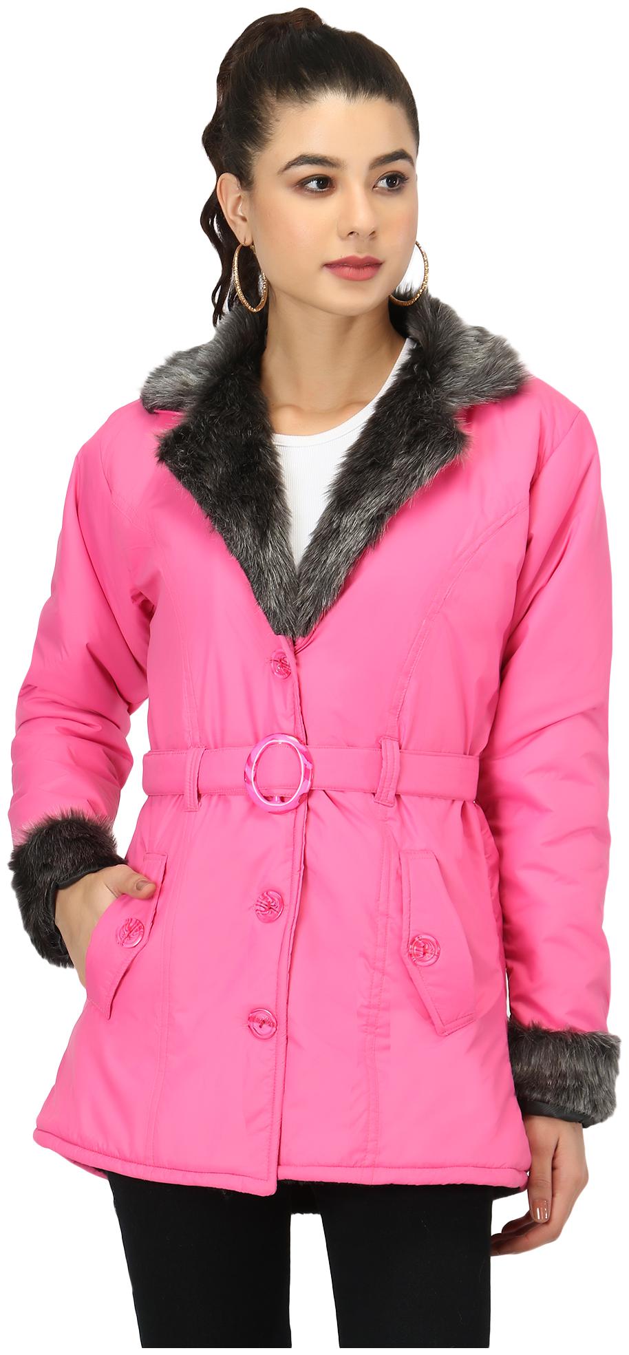 

BuyNewTrend Women Solid Bomber Jacket - Pink
