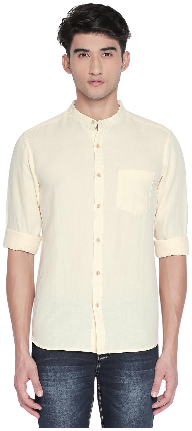 

Byford By Pantaloons Men Yellow Solid Regular Fit Casual Shirt