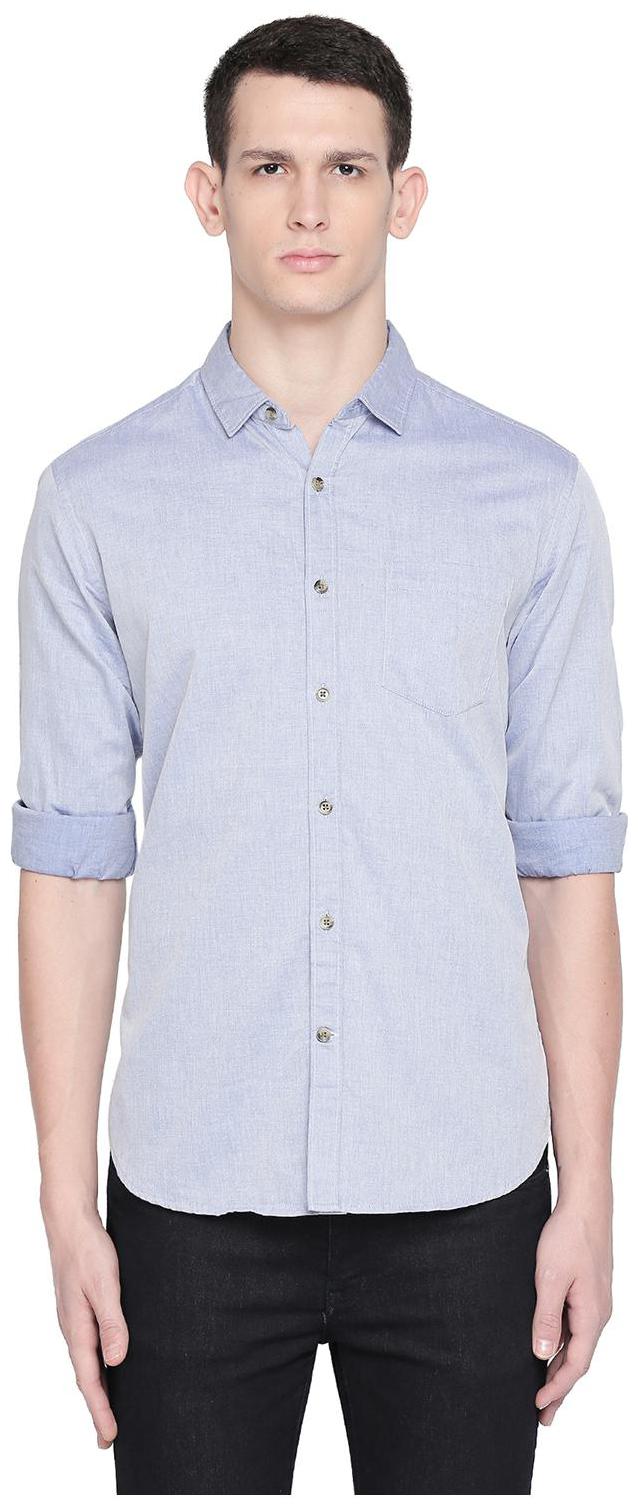 

Byford By Pantaloons Men Blue Solid Slim Fit Casual Shirt