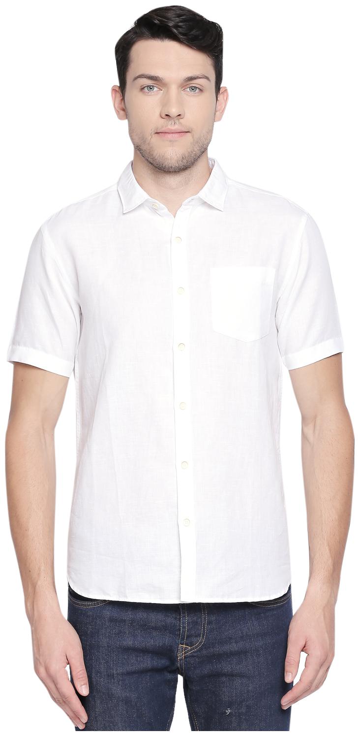 

Byford By Pantaloons Men White Solid Regular Fit Casual Shirt