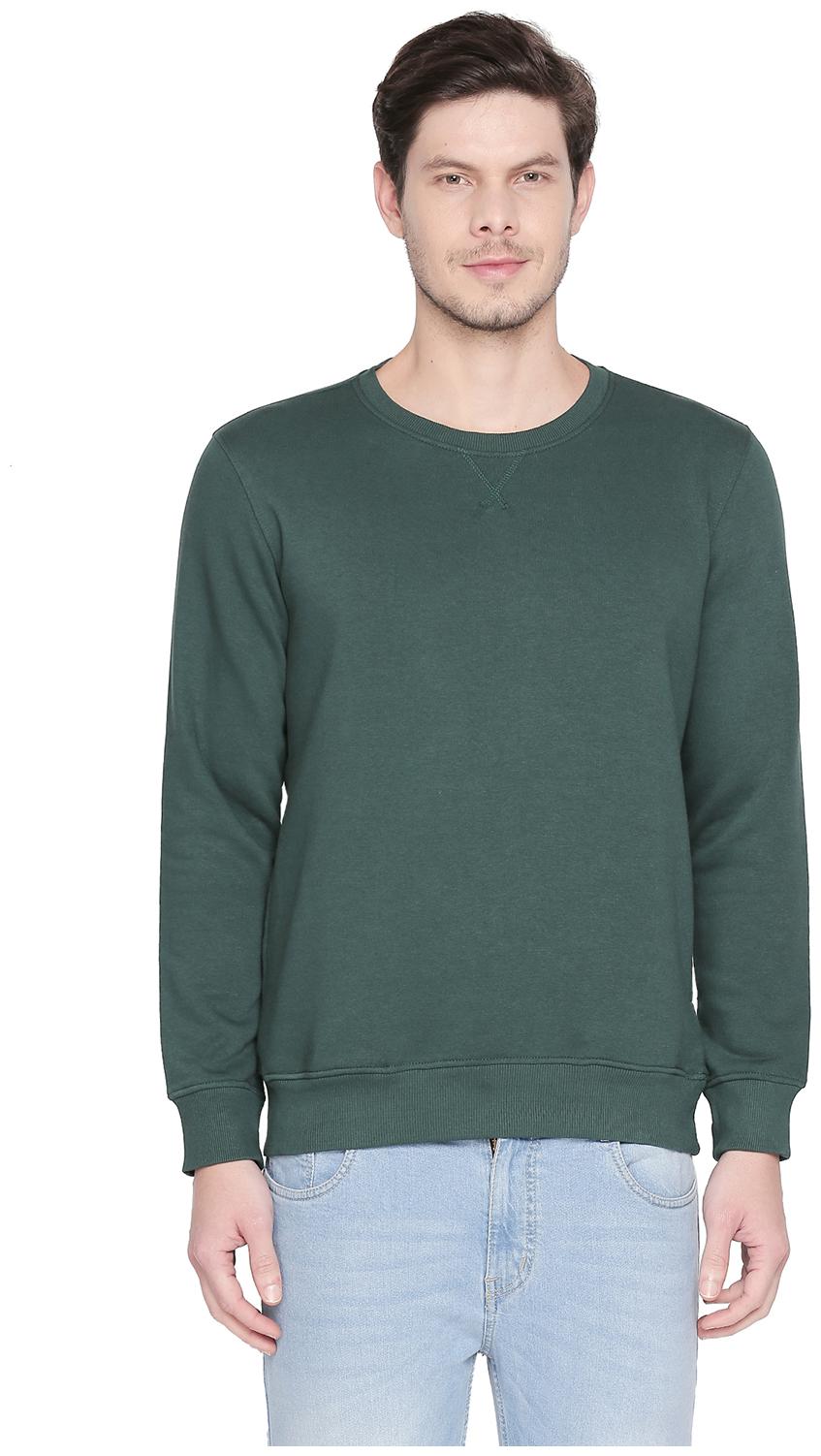 

Byford By Pantaloons Cotton Solid Men Green Sweatshirt