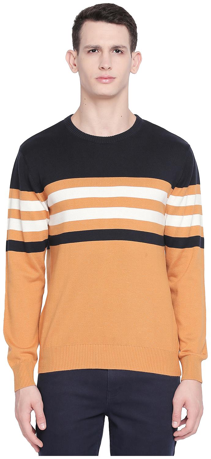 

Byford By Pantaloons Cotton Men Yellow Pullover