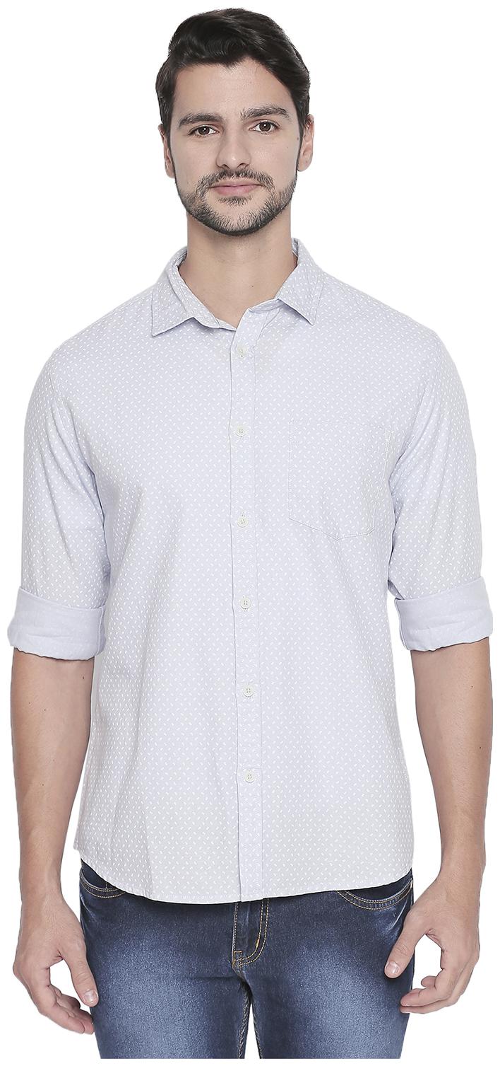 

Byford by Pantaloons Men Blue Printed Regular Fit Casual Shirt