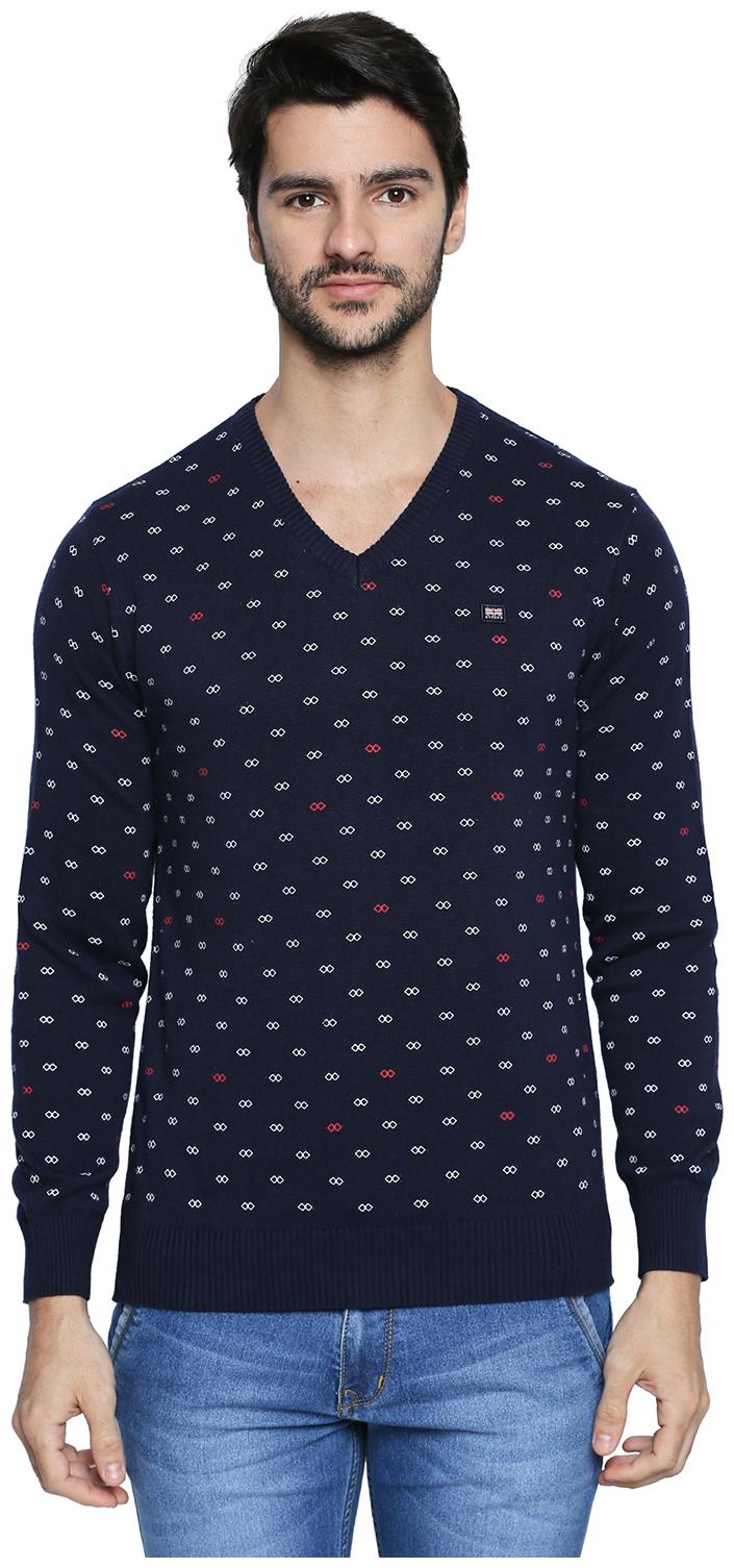 

Byford By Pantaloons Men Navy blue V neck Pullover
